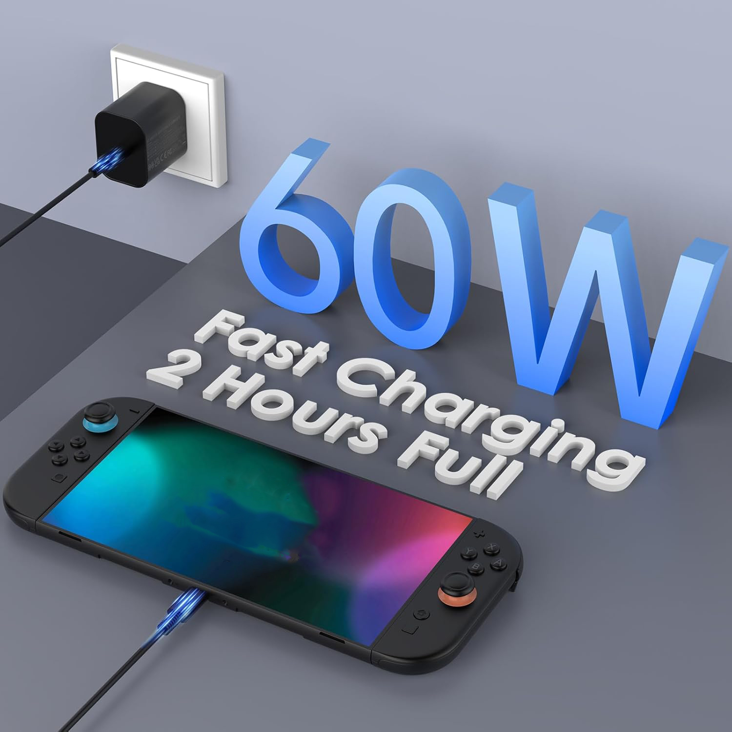 60W AC Adapter Charger Compati - огляд і ціна Nintendo Console Switch 2