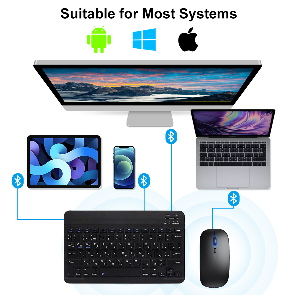 Bluetooth Keyboard and Mouse F - огляд і ціна Gaming Console For Ipad