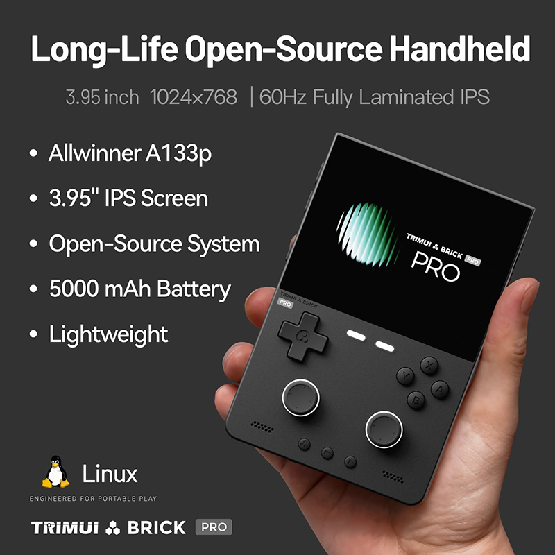 NEW TRIMUI BRICK PRO 3.95 Inch - огляд і ціна Gaming Console Under 5000