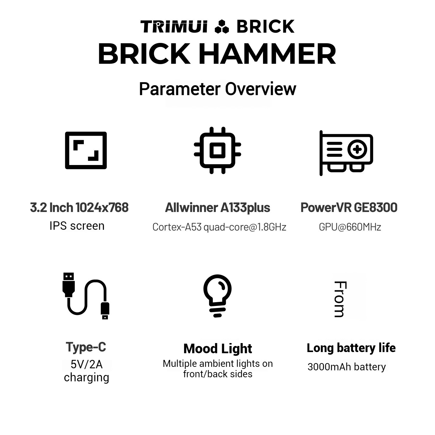 TRIMUI Brick Hammer All Metal  - огляд і ціна Gaming Console All