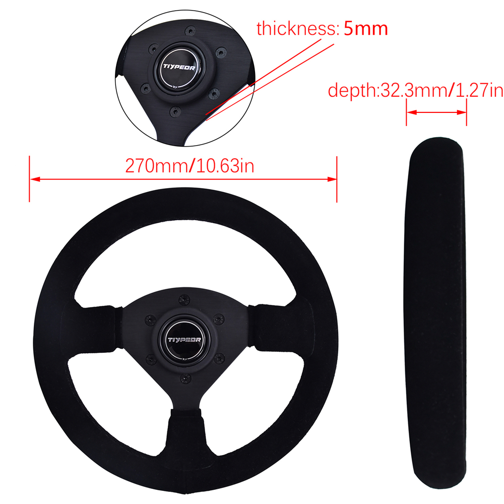 TIYPEOR 270mm 11Inches Small S - огляд і ціна Steering Wheel Gaming