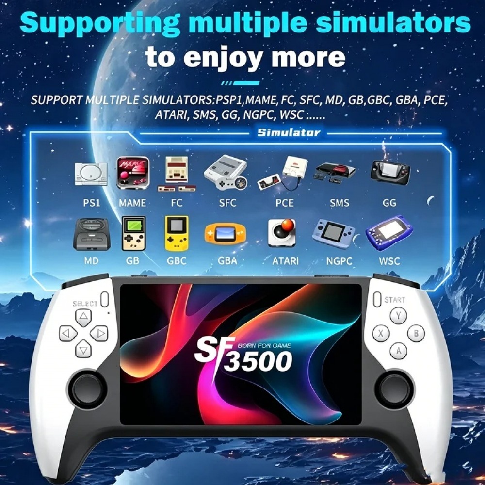 SF3500 5 inch Handheld Game Co - огляд і ціна Gaming Console Retro